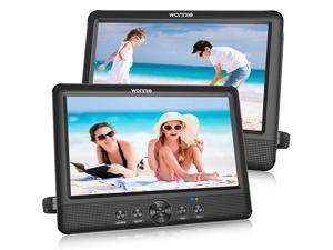 10.5" Two DVD Players Dual Screen Portable Twins CD Player for Car Play a Same or Two Different Movies with 5-Hour Rechargeable Battery, 2 Mounting Brackets, Support USB/SD Card Reader 10.5" Two DVD Players Dual Screen Portable Twins CD Player for Car Play a Same or Two Different Movies with 5-Hour Rechargeable Battery, 2 Mounting Brackets, Support USB/SD Card Reader