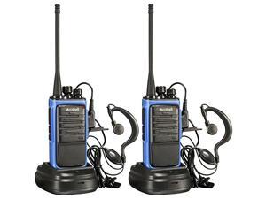 Rechargeable Long Range TwoWay Radios with Earpiece 2 Pack UHF 400025469975Mhz Walkie Talkies Liion Battery and Charger Included
