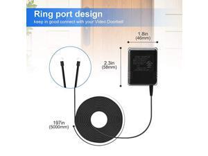 Power Adapter Compatible with Google Nest Doorbell SimpliSafe eufy and Arlo Video Doorbell 18V Doorbell Transformer 164ft5m Black Power Adapter Compatible with Google Nest Doorbell SimpliSafe eufy and Arlo Video Doorbell 18V Doorbell Transformer 164ft5m Black
