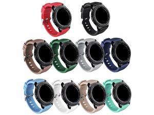 Samsung Gear S3 Frontier Bands,10-PACK Sports Silicone Wristband for Samsung Gear S3 Frontier/Gear S3 Classic/Galaxy Watch 3 45mm/Galaxy Watch 46mm (10-Pack, Watch Buckle design)
