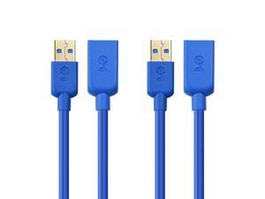 2-Pack USB to USB Extension (USB 3.0 Extension Cable) in Blue 6 ft for Oculus Rift, HTC Vive, Playstation VR Headset and More 2-Pack USB to USB Extension (USB 3.0 Extension Cable) in Blue 6 ft for Oculus Rift, HTC Vive, Playstation VR Headset and More