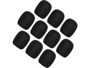 Lapel Headset Microphone Windscreens Foam Covers Microphone Covers Mini Size Color Black 10 Pack