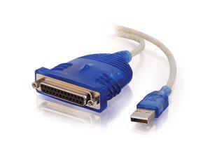 USB to Parallel Printer Cable DB25 Adapter Connects Printers to Computer USB Ports 6ft Cable with Molded Connectors for Durability 16899