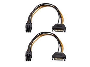 2Pack 6 Pin to SATA Power SATA to 6 Pin PCIe 8 Inches 2Pack 6 Pin to SATA Power SATA to 6 Pin PCIe 8 Inches