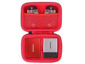 Hard Travel Case for Samsung T3 T5 Portable 250GB 500GB 1TB 2TB SSD USB 30 External Solid State Drives by 2in1 Case + Inside Red Hard Travel Case for Samsung T3 T5 Portable 250GB 500GB 1TB 2TB SSD USB 30 External Solid State Drives by 2in1 Case + Inside Red