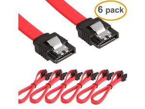 6 Pack Straight SATA III Cable 60 Gbps 18 Inches red 6 Pack Straight SATA III Cable 60 Gbps 18 Inches red