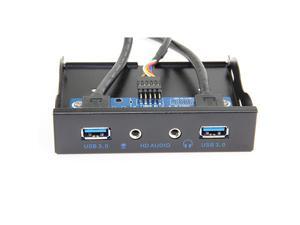 USB 30 2Port 35 Inch Metal Front Panel USB Hub with 1 HD Audio Output Port1 Microphone Input Port for Desktop 20 Pin Connector 2ft Adapter Cable USB 30 2Port 35 Inch Metal Front Panel USB Hub with 1 HD Audio Output Port1 Microphone Input Port for Desktop 20 Pin Connector 2ft Adapter Cable