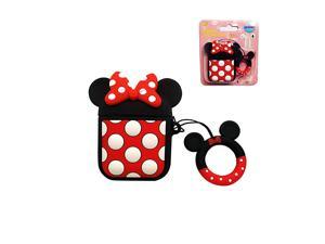 for Airpods Case Cover Cute Cartoon Mouse case Design with Keychain Protective Silicone AntiLost DustProof Shock Resistant MinnieA
