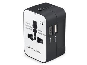 Adapter Worldwide All in One Universal Adapter Wall Charger AC Power Plug Adapter with Dual USB Charging Ports for USA EU UK AUS White Adapter Worldwide All in One Universal Adapter Wall Charger AC Power Plug Adapter with Dual USB Charging Ports for USA EU UK AUS White