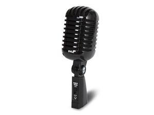 Retro Dynamic Vocal Microphone Old Vintage Style Unidirectional Cardioid Mic with XLR Cable Universal Stand Compatible Live Performance In Studio Recording Pyle Pro PDMICR42BK Black Retro Dynamic Vocal Microphone Old Vintage Style Unidirectional Cardioid Mic with XLR Cable Universal Stand Compatible Live Performance In Studio Recording Pyle Pro PDMICR42BK Black