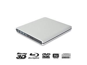 Blu Ray DVD Drive CD Ultra Slim USB 30 BluRay CD Burner Portable 3D BluRay DVD Player DVDRW Burner Reader Disk for PC Notebook ComputerSilver Blu Ray DVD Drive CD Ultra Slim USB 30 BluRay CD Burner Portable 3D BluRay DVD Player DVDRW Burner Reader Disk for PC Notebook ComputerSilver