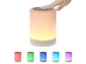 Night Light Bluetooth Speaker Portable Wireless Bluetooth Speakers Touch Control Color LED Speaker Bedside Table Light SpeakerphoneTF CardAUXin Supported White 7 Night Light Bluetooth Speaker Portable Wireless Bluetooth Speakers Touch Control Color LED Speaker Bedside Table Light SpeakerphoneTF CardAUXin Supported White 7