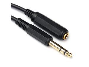 14 Inch Male to Female Stereo Extension Cable Gold Plated Quarter inch Headphone Extension Cable Cord 20FT 66 Meters