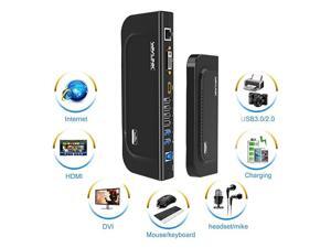 USB 30 Universal Docking Station Dual Video Monitor Display DVI HDMI VGA Gigabit Ethernet Audio 6 USB Ports for Laptop Ultrabook and PCs USB 30 Universal Docking Station Dual Video Monitor Display DVI HDMI VGA Gigabit Ethernet Audio 6 USB Ports for Laptop Ultrabook and PCs