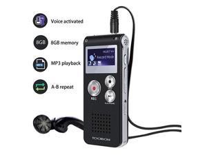 Voice Recorder  R01 Digital Voice Activated Recorder Sound Audio Dictaphone Double Sensitive Microphone Metal Body AB Repeat Mini Lecture Recorder