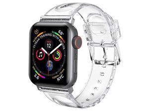 Compatible with Apple Watch Band 42mm 44mm Women Glitter Soft Silicone Sports iWatch Band Strap for Apple Watch Series 654321SE 42mm 44mm ClearSilver