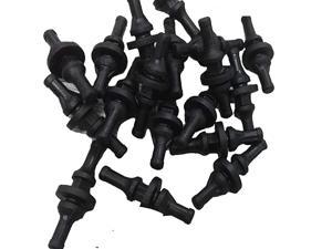 100 PCS Black Fan Mounting Screws Rivets Silicone Rubber for PC Computer