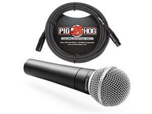SM58 Cardioid Vocal Microphone & Pig Hog Mic Cable, 20ft XLR - Bundle (Black) SM58 Cardioid Vocal Microphone & Pig Hog Mic Cable, 20ft XLR - Bundle (Black)