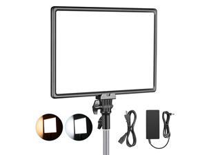 Neewer Desk Mount Round LED Video Light with C-Clamp Stand 30W 3200K-5600K CRI95 Dimmable 10.6 Ultra-Slim Soft Light Panel with 2.4G Remote Control for YouTube/TikTok/Live Stream/Game/Zoom Meeting