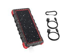 Quick Charge 24000mAh Rugged Solar Charger with Flashlight Dual Input Type C Micro USB SunPower Solar Panel Charger Quick Charge 24000mAh Rugged Solar Charger with Flashlight Dual Input Type C Micro USB SunPower Solar Panel Charger