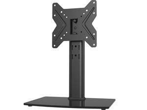 Swivel TV StandBase Table Top TV Stand for 19 to 39 inch TVs with 90 Degree Swivel 4 Level Height Adjustable Heavy Duty Tempered Glass Base Holds up to 99lbs HT02B001