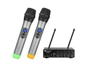UHF Dual Channel Wireless Handheld Microphone Easytouse Karaoke Wireless Microphone SystemK036 UHF Dual Channel Wireless Handheld Microphone Easytouse Karaoke Wireless Microphone SystemK036