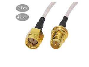 Extension Cable Pigtail RP SMA Male to Female WiFi Antenna Cable RF RG316 Coaxial Coax Jumper FPV Antenna Wire 4 inch 2 Pcs Extension Cable Pigtail RP SMA Male to Female WiFi Antenna Cable RF RG316 Coaxial Coax Jumper FPV Antenna Wire 4 inch 2 Pcs