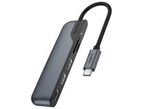 USB C Hub 5-in-1 USB C to HDMI Adapter with SD MicroSD Card Reader and 2 USB3 Ports Compatible with iMac 2021 iPad Pro 2021 MacBook Pro MacBook Air Dell XPS and Other Type C Devices USB C Hub 5-in-1 USB C to HDMI Adapter with SD MicroSD Card Reader and 2 USB3 Ports Compatible with iMac 2021 iPad Pro 2021 MacBook Pro MacBook Air Dell XPS and Other Type C Devices