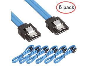 6 Pack Straight SATA III Cable 60 Gbps 18 Inches Blue 6 Pack Straight SATA III Cable 60 Gbps 18 Inches Blue