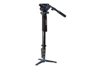Aluminum 4 Series Flip-Lock Video Monopod Kit w/ 3-Foot Articulating Base and S6 Video Head (A48FDS6)