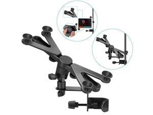 714 inches Adjustable Tablet Holder Mount with 360 Degree Swivel Clamp for Connecting with Microphone Stand Compatible with iPad iPad Pro iPad Air Google Nexus Samsung Galaxy