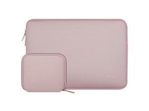 Laptop Sleeve Compatible with 15 inch MacBook Pro Touch Bar A1990 A1707 ThinkPad X1 Yoga 14 Dell HP Acer 2019 Surface Laptop 3 15 Water Repellent Neoprene Bag with Small Case Baby Pink