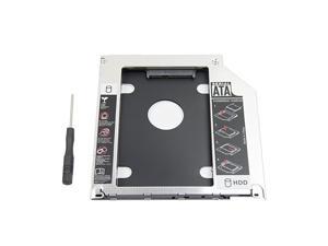 2nd HDD SSD Hard Drive Caddy Tray Replacement for MacBook Pro 13/15/17 inch A1278 A1286 A1297 2008 2009 2010 2011 2012 Internal Laptop CD/DVD-ROM Optical SuperDrive Adapter to 2.5 Inch 9.5MM