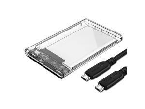 Transparent Plastic Case SATA to USB C Hard Disk Enclosure HDDSSD Adapter Case with USB Type C to C Gen 2 Cable Tool Free Hard Drive Enclosure 25 Inch Transparent Plastic Case SATA to USB C Hard Disk Enclosure HDDSSD Adapter Case with USB Type C to C Gen 2 Cable Tool Free Hard Drive Enclosure 25 Inch