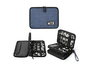 Electronics Organizer Electronic Accessories Cable Organizer Bag Waterproof Travel Cable Storage Bag for Charging Cable Power Bank Mini Tablet Up to 79 and More Black and Blue Electronics Organizer Electronic Accessories Cable Organizer Bag Waterproof Travel Cable Storage Bag for Charging Cable Power Bank Mini Tablet Up to 79 and More Black and Blue