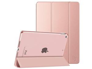Case for iPad 7th Generation 102 2019 Shock Absorption Ultra Slim Lightweight Trifold Stand Smart Cover with Hard Back Fit iPad 102 inch 2019 Release Tablet Auto SleepWake Rose Gold