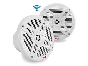 Inch Dual Marine Speakers Waterproof and Bluetooth Compatible 2Way Coaxial Range Amplified Audio Stereo Sound System with Wireless RF Streaming and 600 Watt Power 1 Pair PLMRFMW White Inch Dual Marine Speakers Waterproof and Bluetooth Compatible 2Way Coaxial Range Amplified Audio Stereo Sound System with Wireless RF Streaming and 600 Watt Power 1 Pair PLMRFMW White