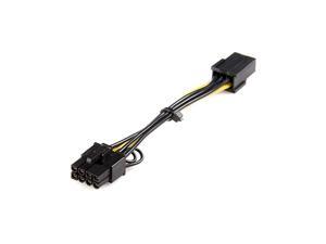 com PCI Express 6 pin to 8 pin Power Adapter Cable Power cable 6 pin PCIe power F to 8 pin PCIe power M 61 in yellow PCIEX68ADAPBlack Yellow
