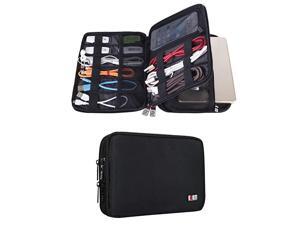 Double Layer Electronic Accessories Organizer Travel Gadget Bag for Cables USB Flash Drive Plug and More Perfect Size Fits for iPad Mini Medium Black Double Layer Electronic Accessories Organizer Travel Gadget Bag for Cables USB Flash Drive Plug and More Perfect Size Fits for iPad Mini Medium Black