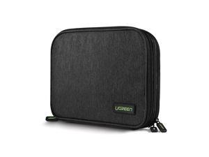 Electronic Organizer Travel Cable Gadget Wire Accessory Storage Bag with Double Layer for Hard Drive iPad Mini PowerBank Charger Earphone U Disk SD Card