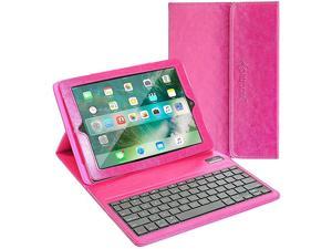 iPad Case with Keyboard 97 inch  KX130 Leather iPad Cover wDetachable Wireless Bluetooth Keyboard Compatible wApple iPad 6 2018 iPad 5 2017 iPad Pro 97 amp iPad Air 21 Pink