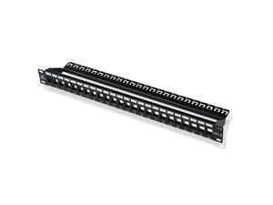 Rack or Wall Mount 24Port Keystone Patch Panel Blank Patch Panel for Keystone Jacks Rack or Wall Mount 24Port Keystone Patch Panel Blank Patch Panel for Keystone Jacks