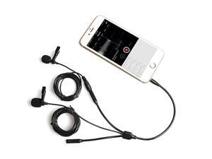 Lavalier Lapel Microphone 2 Pack Professional Omnidirectional Condenser Interview Clip on Mic with Headphone Jack Compatible with iPhone Android iPad Camera Computer PC Tablets AU303 Lavalier Lapel Microphone 2 Pack Professional Omnidirectional Condenser Interview Clip on Mic with Headphone Jack Compatible with iPhone Android iPad Camera Computer PC Tablets AU303