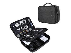 Electronic Organizer Double Layer Travel Cable Organizer Cases Electronics Accessories Storage Bag for 105 inch iPad Pro iPad air Cables Kindle Black Electronic Organizer Double Layer Travel Cable Organizer Cases Electronics Accessories Storage Bag for 105 inch iPad Pro iPad air Cables Kindle Black
