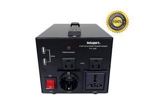ITU1000 Series HeavyDuty AC 110220V Step UpDown Voltage TransformerConverter with US Standard Universal GermanFrench Schuko AC Outlets 1000 Watt ITU1000 Series HeavyDuty AC 110220V Step UpDown Voltage TransformerConverter with US Standard Universal GermanFrench Schuko AC Outlets 1000 Watt