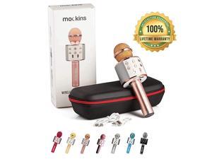 Wireless Bluetooth Karaoke Microphone with Built in Bluetooth Speaker AllinOne Karaoke Machine | Compatible with Android iOS iPhone Rose Gold Color Wireless Bluetooth Karaoke Microphone with Built in Bluetooth Speaker AllinOne Karaoke Machine | Compatible with Android iOS iPhone Rose Gold Color