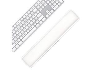 Premium Wrist Rest PU Leather Soft Wrist Support Pad for OfficeHomeBusiness Soft Cushion Memory Foam Interior Pain Relief Wrist Pad for KeyboardLaptopComputer 165x327 inch White