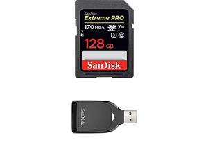 128GB Extreme PRO SDXC UHSI Card with SD UHSI Card Reader 128GB Extreme PRO SDXC UHSI Card with SD UHSI Card Reader