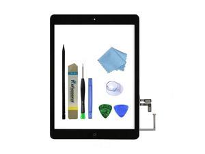 for iPad 2 Touch Screen Digitizer/Front Glass Screen Replacement Include Home Button & Tool Kit-Black 9.7 Inch 