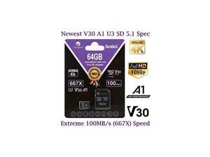 64GB Micro SD Card Plus Adapter Pack 64 GB MicroSD SDXC Class 10 Pro U3 A1 V30 Extreme Speed 100MBs UHSI UHS1 TF XC MicroSDXC Memory Card for Cell Phone Nintendo Galaxy Fire Gopro 64GB Micro SD Card Plus Adapter Pack 64 GB MicroSD SDXC Class 10 Pro U3 A1 V30 Extreme Speed 100MBs UHSI UHS1 TF XC MicroSDXC Memory Card for Cell Phone Nintendo Galaxy Fire Gopro